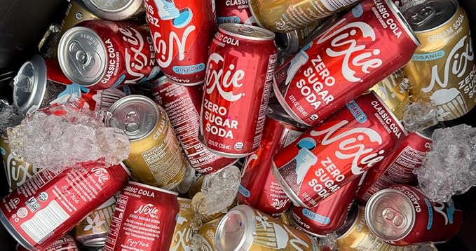 Nixie Organic Zero Sugar Soda Cream Soda &amp Classic Cola 0 Sugar 0 Calories Healthy Soda Pop Non-GMO 12oz Cans (24 Pack)