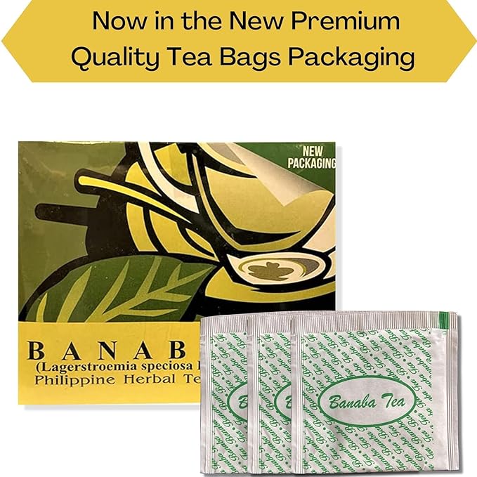 Banaba Philippine Tea Organic Herbal - Pack of 2-20 Teabags per Box - Total 40 Tea Bags - 100% All-Natural Finest Banaba Leaves – Premium Tea Bags Packaging