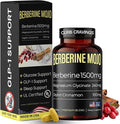 Berberine 1500mg Supplement with GLP-1 &amp Glucose Support - Berberine HCL Magnesium Glycinate Ceylon Cinnamon - Sugar Control &amp Weight Management Herbal Supplements - Made in USA 60 Tablets