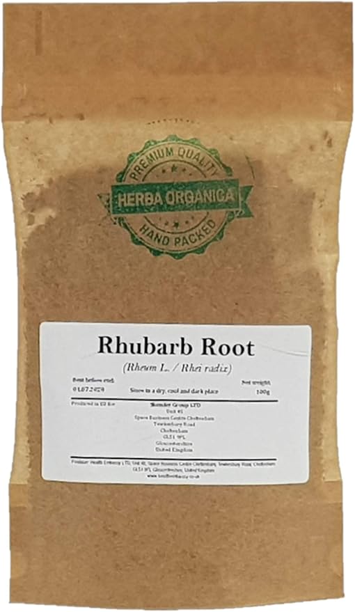Herba Organica Rhubarb Root - Rheum L - Dried Cut Root Loose Herbal Tea (100g)