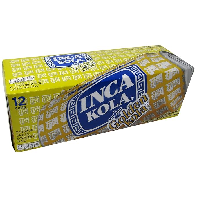 Inca Kola Golden Carbonated Soda – La Kola Dorada – 12 oz Cans (12-Pack) + Free Demaya Reusable Bag