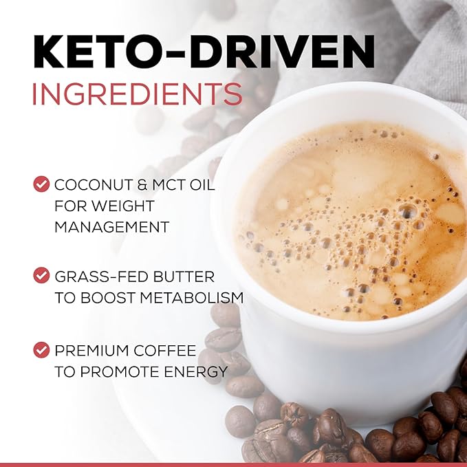 Vilorenz Mushroom-Keto Coffee. NO AFTER TASTE. Organic Adaptogenic Mushrooms Grass Fed Butter and MCT Oil for Keto lifestyle. Premium Instant Arabica Beans Medium Roast. 100% COFFEE TASTE