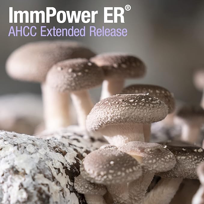 American BioSciences ImmPower ER AHCC (Extended Release) Immune Support Mushroom Supplement 60 Capsules 500 milligrams per Capsule