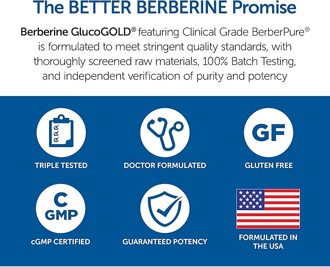 Dr. Whitaker’s Berberine GlucoGold Supplement with 1500 mg per Day of BerberPure Berberine Concentrated Cinnamon Crominex Chromium and Banaba Leaf Extract (90 Tablets)
