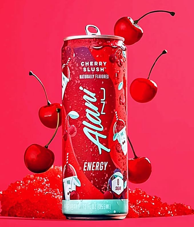 Alani. Nu Energy Drink Variety Pack | (Pack Of 12) | 4 Different Flavors : Orange Kiss Pink Slush Juicy Peach and Cherry Slush -12 fl. oz - By The Munchie Mix