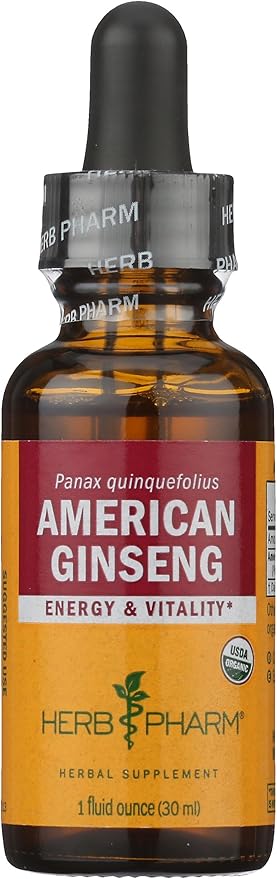 Herb Pharm Certified Organic American Ginseng Extract - 1 Ounce