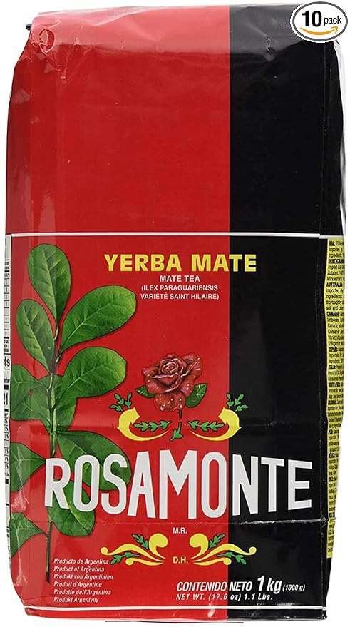 Rosamonte Yerba Mate Tradicional 2.2 Lbs/1kilo From Argentina(10 Packs)