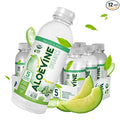 Aloevine Organics No-Pulp Organic Aloe Vera Drink Healthy with Aloe Powder Lemon Juice 5 Calories Low Sugar No Artificial Ingredients 16.9 oz 12 Pack Melon Mint