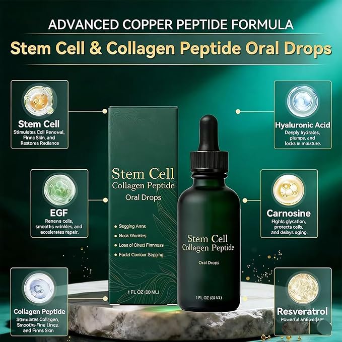 Collagen Peptide Oral Drops 30ml Lift &amp Firm Sagging Skin &amp Reduce Wrinkle Formation 2026 New Natural Supplements for Women and Men(2)