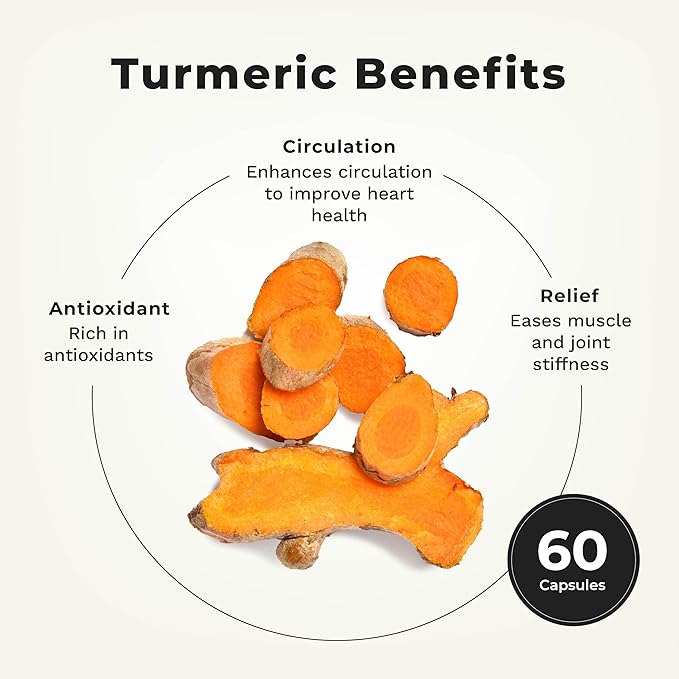 LifeSeasons Essentials Meriva Turmeric - Curcumin Phytosome Supplement - Supports Muscles Joints Bones &amp Liver - Enhance Circulation &amp Heart Health - Eases Body Stiffness &amp Aches - 60 Caps
