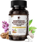 Lukaree 16-in-1 Wormwood Black Walnut Clove Cleanse for Humans Capsules – Natural Gut Detox &amp Digestive Health with Pumpkin Seeds Garlic Oregano Turmeric Liposomal Tech 98% Absorption Vegan 1155