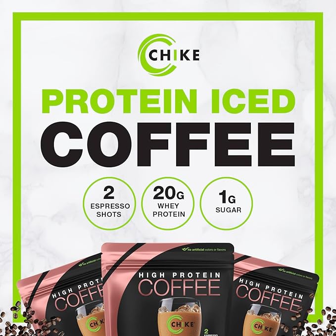 Chike Cinnamon High Protein Iced Coffee 20 G Protein 2 Shots Espresso 1 G Sugar Keto Friendly and Gluten Free 14 Servings (14.8 Ounce)