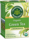 Traditional Medicinals Organic Green Tea Lemongrass Herbal Tea Health Support (16 Count (Pack of 6))