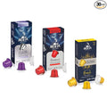 Meseta Aluminium Coffee 30 Variety Capsule Pod Pack - For Use in Nespresso Machines - 30ct