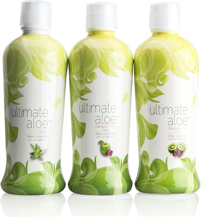 Ultimate Aloe – Aloe Juice for Gut Health Digestive Comfort Immune Support and Nutrient Absorption – Strawberry &amp Kiwi Flavor – 16 Servings
