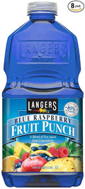 Langers Blue Raspberry Fruit Punch 64 Fl Oz (Pack of 8)