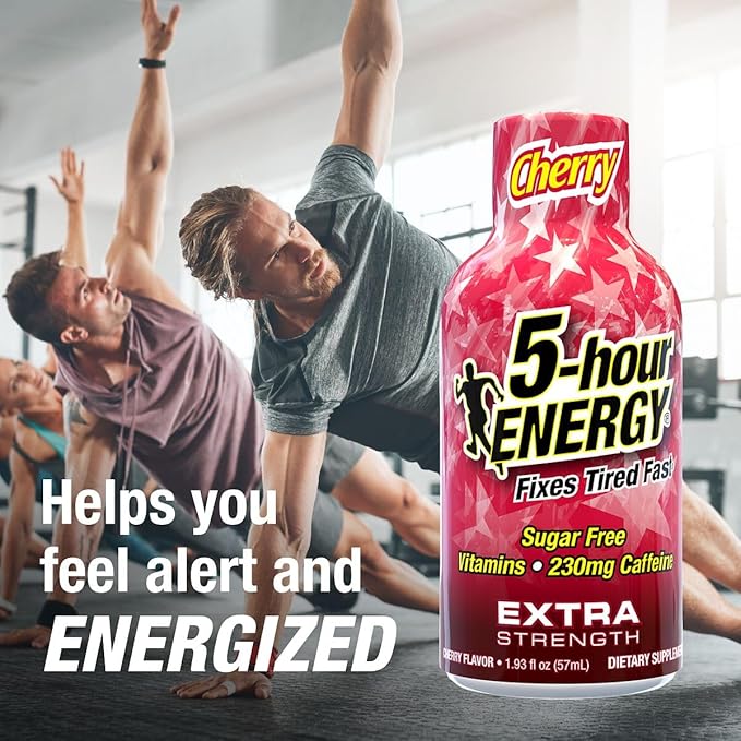 5-hour ENERGY Extra Strength Shots Cherry Flavor 1.93 oz. 30 Count (30 Bottles – Single Flavor Cherry)