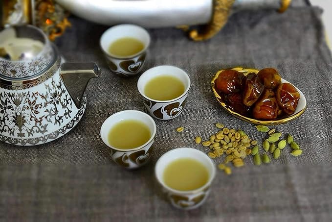 CROW AL MASNOON Saudi QAHWA Medium Roasted Saudi Coffee | Ground Coffee Rich in Saffron &amp Ginger 100 GMS