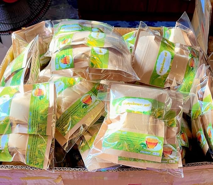 Thai Tea – Herbal Drink with Rich Natural Flavor | 25 Teabags (5 Pack) | Traditional Thai Herbal Infusion | Caffeine-Free