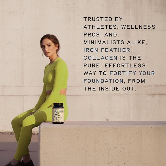 Iron Feather Collagen Powder | Unflavored | Multi-Collagen Protein with Vitamin C | Supports Joints Tendons Recovery Skin Hair and Nails | 10g Protein per Scoop | Clean and Functional Nutrition