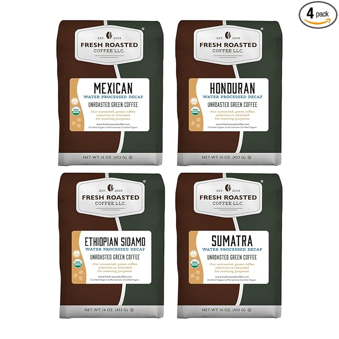 Fresh Roasted Coffee Unroasted Water Process Decaf Home Roasting Starter Kit Kosher