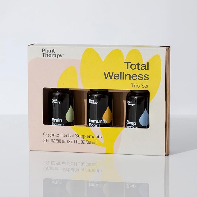 Plant Therapy Total Wellness Trio Set 30 mL Each of Immunity Boost Brain Power &amp Sleep Better