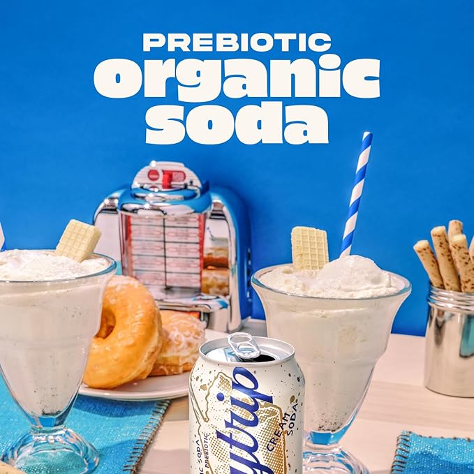 Daytrip Soda Prebiotics Cream Soda 12 fl oz (Pack of 12)