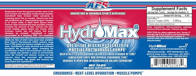 APS Nutrition Hydromax 180 Tablet