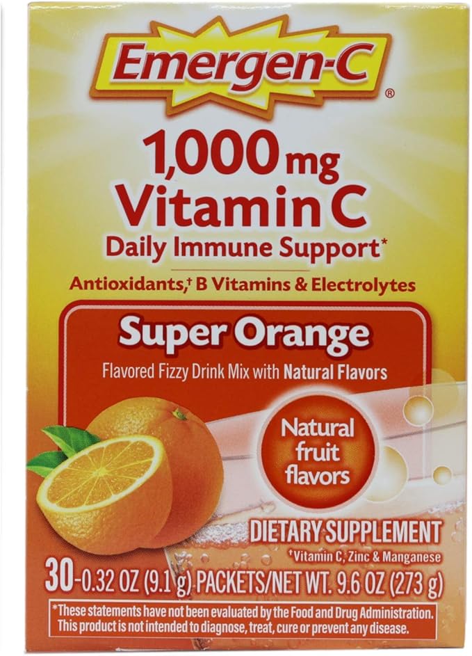 Emergen-C Health and Energy Booster - Super Orange 30 Ct. Pack of 3