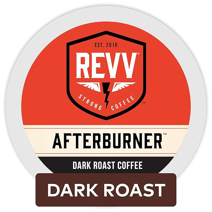 REVV Afterburner Single-Serve Keurig K-Cup Pods Dark Roast Coffee 60 Count