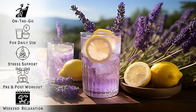 Bobelo Self Carbonating Hydration Drink | Lavender Lemonade 15 Count | Low Calorie Electrolytes Powder Packets Drink Mix | Sparkling Water &amp Soda Alternative | Keto Friendly | Water Enhancer Suga