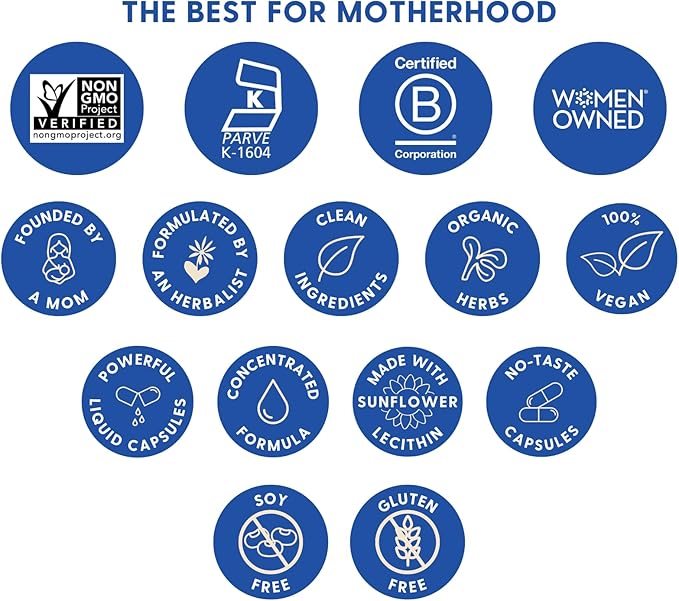 Motherlove More Milk Special Blend (120 Capsule Value Size) Herbal Lactation Supplement w/Goat’s Rue to Build Breast Tissue &amp Support Breast Milk Supply—Non-GMO Organic Herbs Vegan Soy-Free