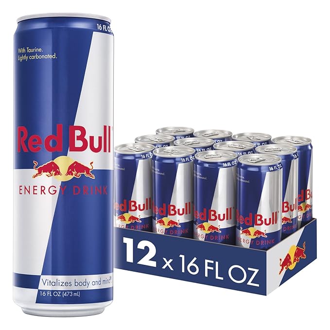 Red Bull Energy Drink 16 Fl Oz (12 Count) &amp Energy Drink Sugar Free Sugarfree 8.4 Fl Oz (24 Count)