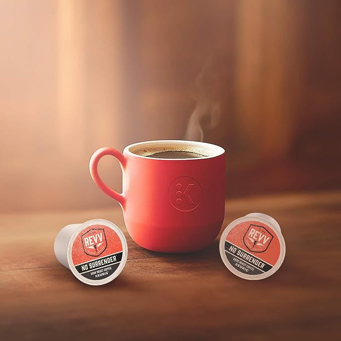 REVV No Surrender Keurig Single-Serve K-Cup Pods Dark Roast Coffee 96 Count