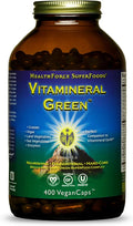 HEALTHFORCE SUPERFOODS Vitamineral Green - Mineral Supplement for Immune &amp Thyroid Support - Green Powder Supplement with Ingredients from The Land - Gluten-Free &amp Vegan - 400 Capsules