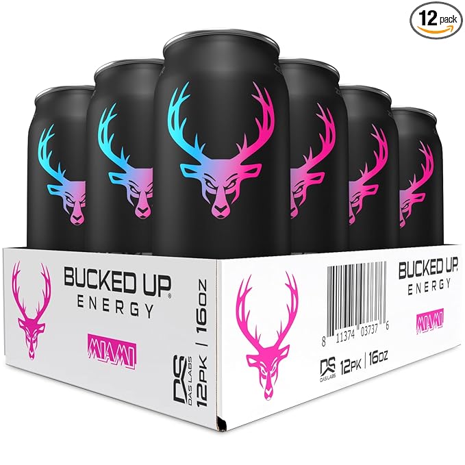 Bucked Up Energy Drink 300mg (Miami) (12 CT)