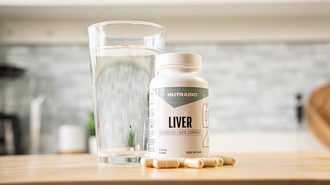 NutraBio Liver Supplement- Advanced Liver Support with Antioxidants Milk Thistle Liver Detox Glutathione Tudca- Promotes Liver Cleanse Detox and Repair- 90 Capsules