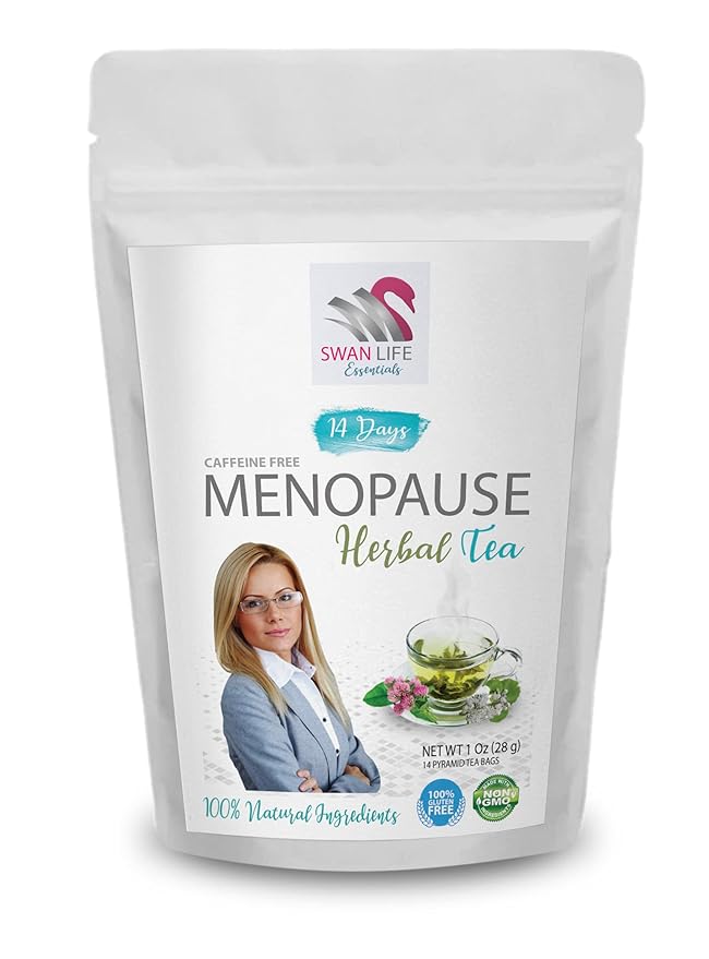 menopause energy - MENOPAUSE HERBAL TEA 14 days caffeine free black cohosh gingko leaf red clover herb cinnamon chip eleuthero licorice - licorice for menopause 1 Bag