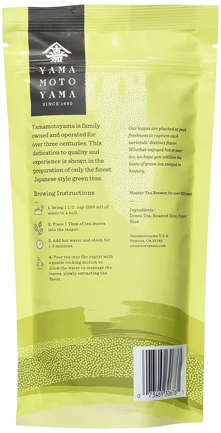 Yamamotoyama Genmai Cha Loose Green Tea 5.3oz (Pack of 12)