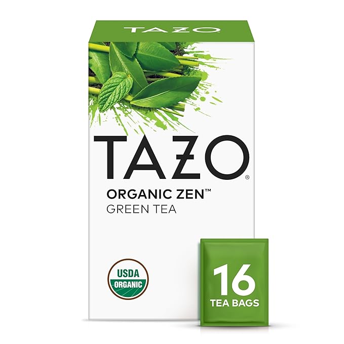 TAZO Tea Bags Regenerative Organic: Refresh Mint Herbal Zen Green Green Ginger Chai Black Early Grey &amp Passion Herbal (1ea) (Variety Pack)