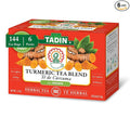 Tadin Turmeric Tea Blend Herbal Tea Caffeine Free Tea Decaf Tea Tea Packets for Hot Tea 24 Tea Bags Per Box Pack of 6