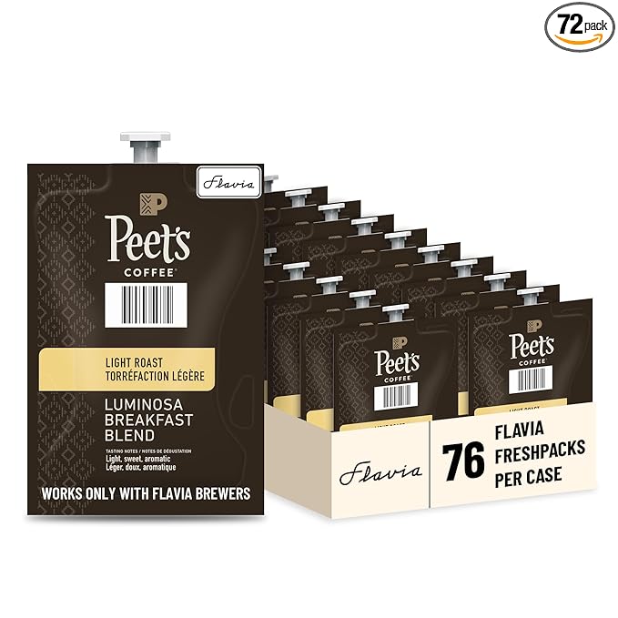FLAVIA PEET'S COFFEE Colombia Luminosa 20-Count Fresh Packs (Pack of 4)
