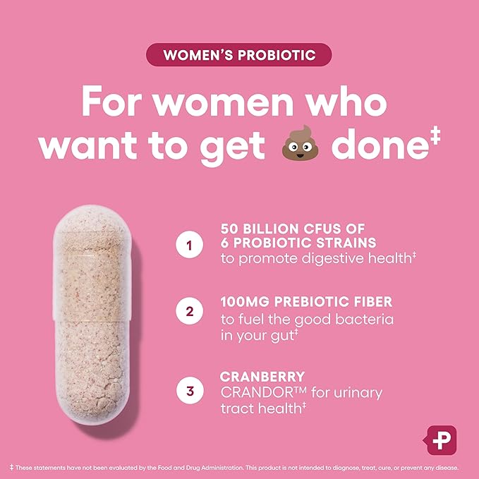Physician's Choice Probiotics - PH Balance Digestive UT &amp Feminine Health - 50 Billion CFU - 6 Unique Strains for Women - Organic Prebiotics Cranberry Extract+ - Probiotic - 60 CT