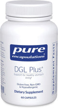 Pure Encapsulations DGL Plus - Gut Health Supplements for Men &amp Women - with Marshmallow Root Aloe Vera Extract &amp Slippery Elm Bark - Non-GMO &amp Vegan - 60 Capsules