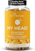 My Head! Headache Vitamins – Sensitivity Tension Comfort Healthy Head Function for A Clear Mind – Fast acting Magnesium Feverfew Boswellia Vitamin D Ginger &amp More – 60 Soft Capsules