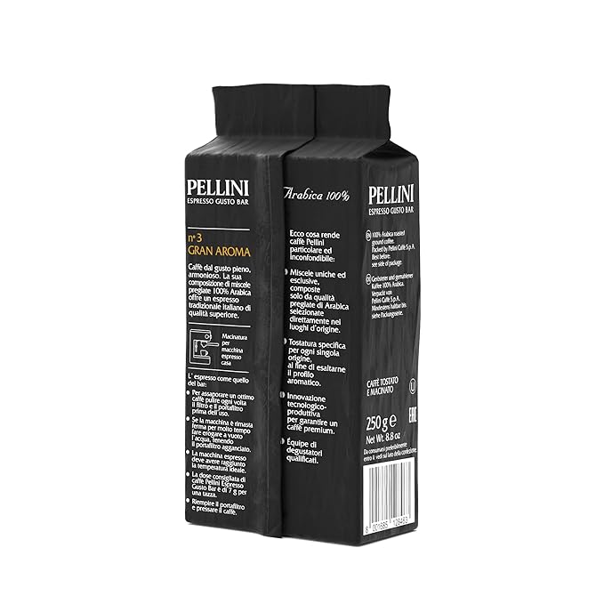 Pellini Espresso Gusto Bar no. 3 Gran Aroma Ground for Espresso Machine 500 g 300070414