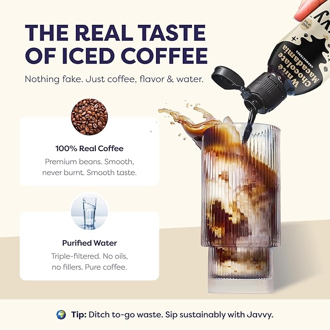 Coffee Concentrate - Limited Release Flavors - Cold Brew Coffee Perfect for Hot or Iced Instant Coffees Hot Drinks Cold Brew Concentrate 35 Servings - White Chocolate Macadamia