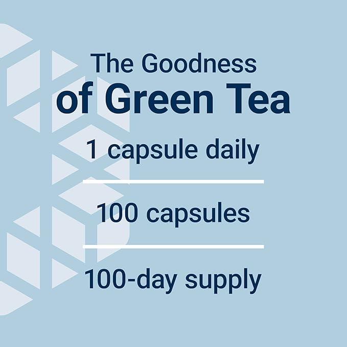 Life Extension Lightly Caffeinated Mega Green Tea Extract Camellia sinensis Extract with Concentrated EGCG polyphenol Content Gluten-Free Non-GMO Vegetarian 100 Capsules
