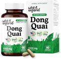 Wild &amp Organic Dong Quai Capsules 1000 mg - Menopause Supplements for Women - Dong Quai Supplement for Women - 45-Day Supply - Traditional Angelica Sinensis - Non-GMO Vegan Gluten-Free - 90 Coun