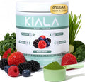 Kiala Nutrition Super Greens Organic Greens Powder with Spirulina &amp Chlorella for Digestion Gut Health Immunity Adaptogens Energy Gluten Free Vegan Sugar Free Mixed Berry 30 Servings